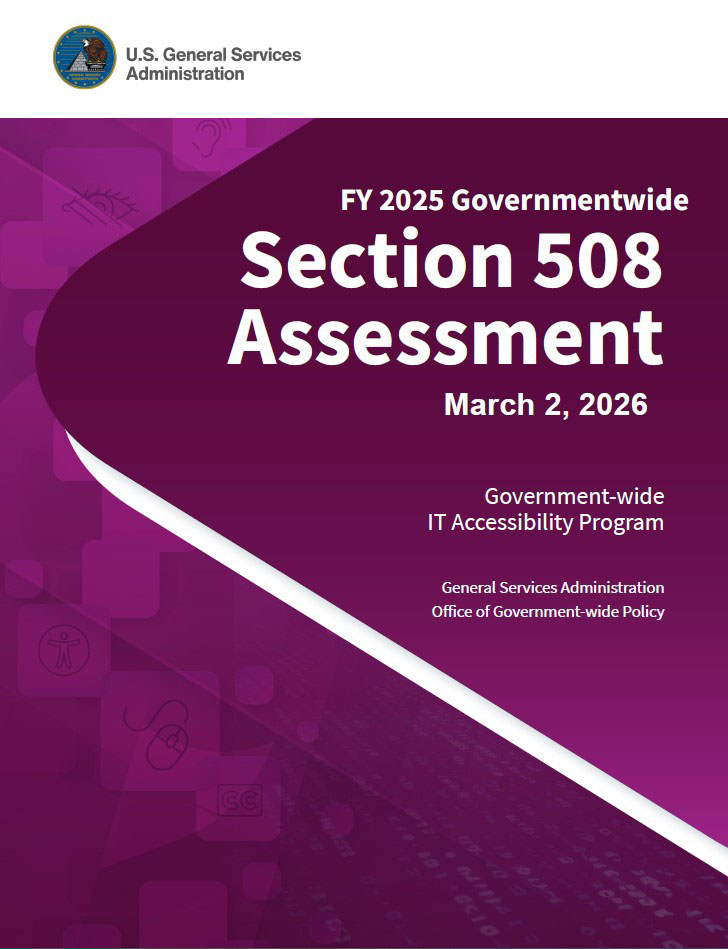 FY 2025 Governmentwide Section 508 Assessment cover and link to report